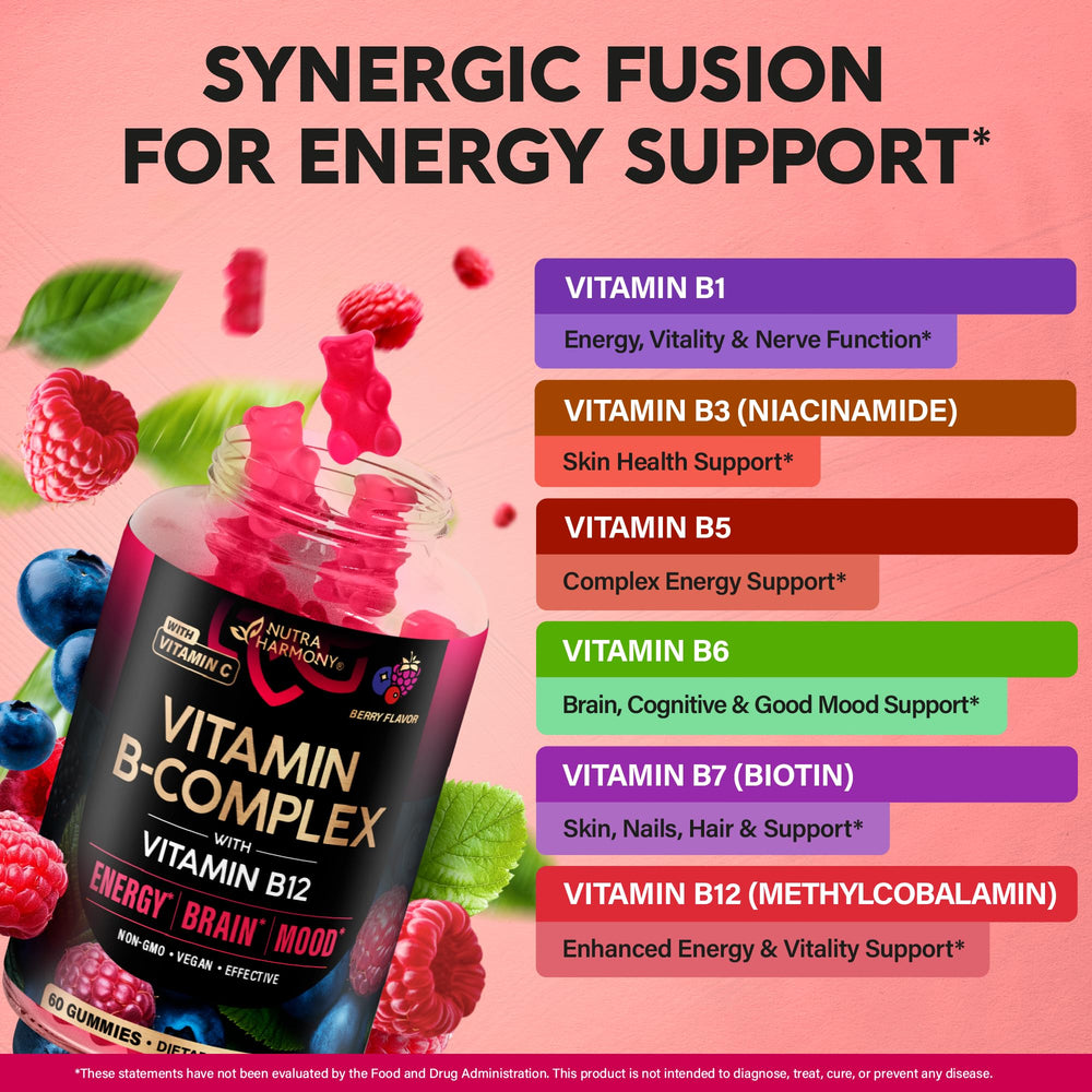 60-count vegan Vitamin B-Complex Gummies bottle