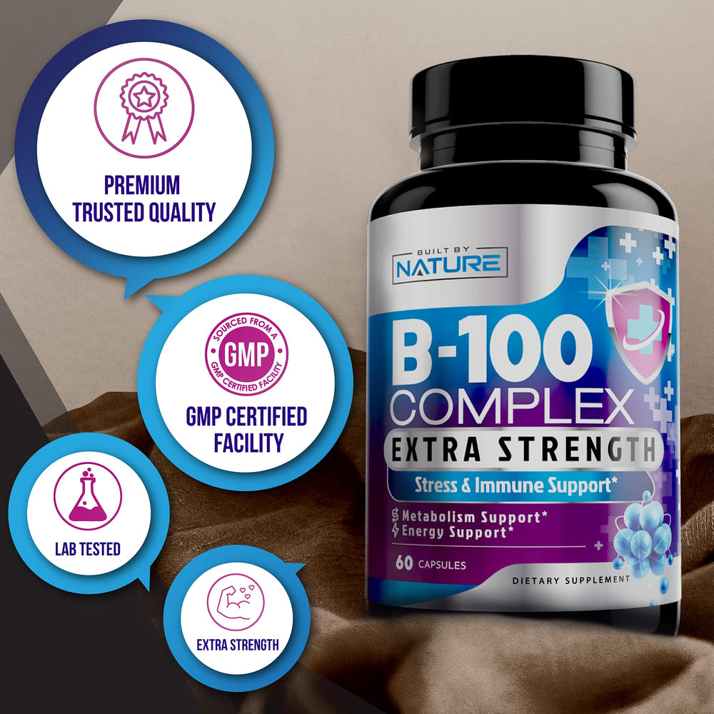 Vegan and Non-GMO Vitamin B Complex packaging