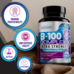 Vegan and Non-GMO Vitamin B Complex packaging