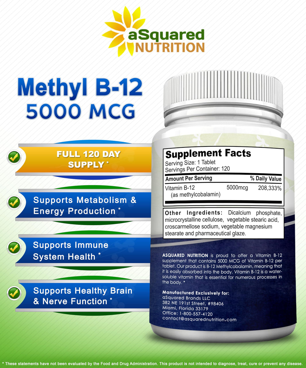 Dosage information for Vitamin B12 5000 mcg