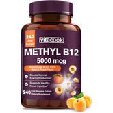 Vitamin B12 sublingual 5000mcg tablets in peach flavor