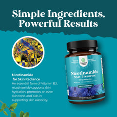 Bottle packaging for Vitamin B3 Niacinamide 500mg