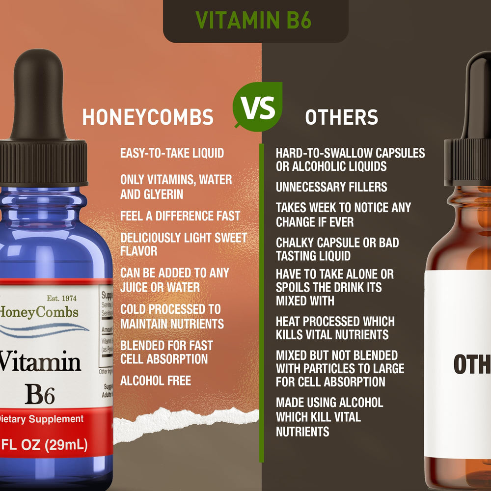 Bulk sizes available for Vitamin B6 Pyridoxine liquid drops