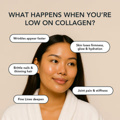 Collagen powder being added to a smoothie