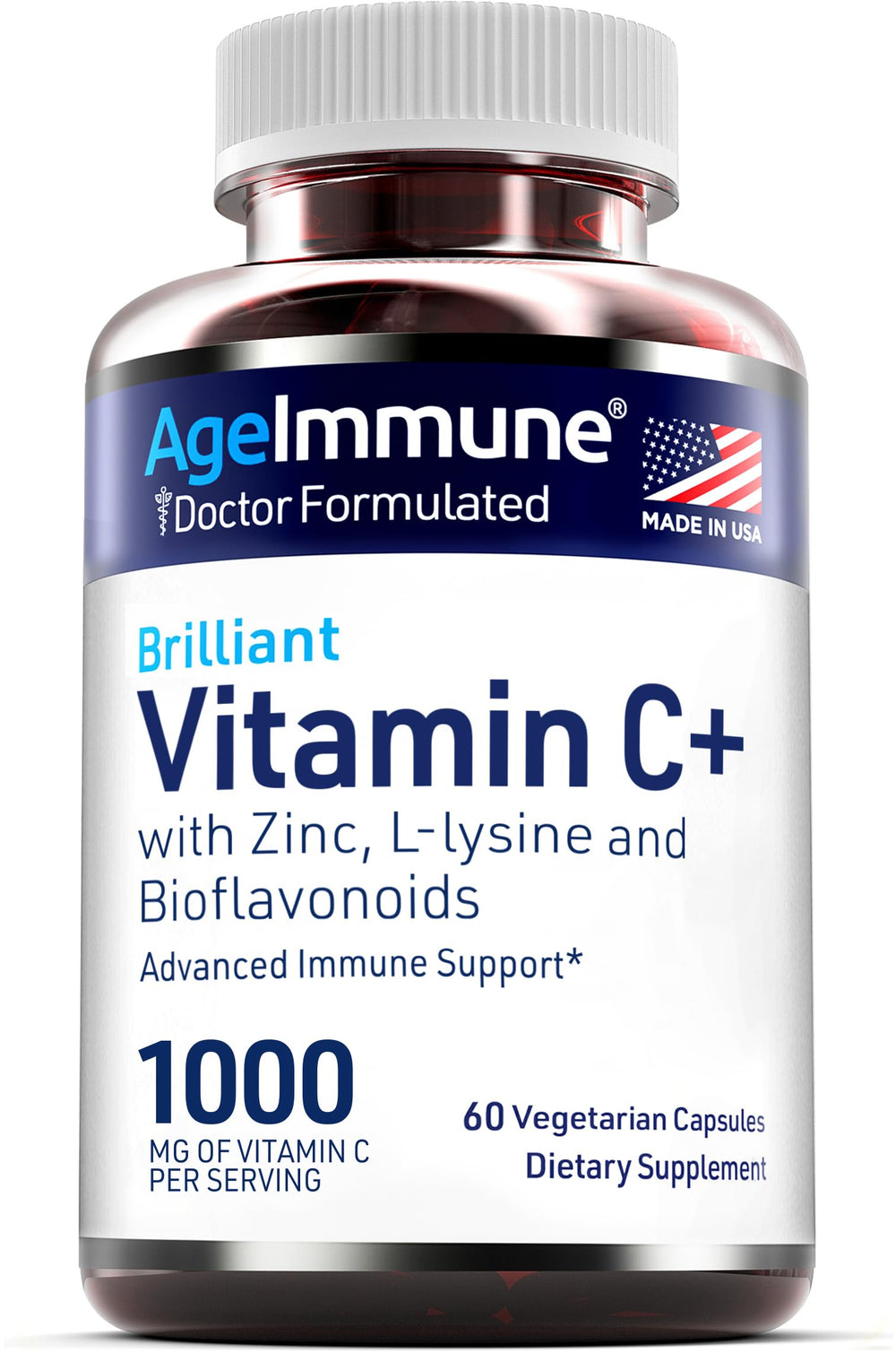 Vitamin C 1000mg complex with L-Lysine, Zinc and Bioflavonoids