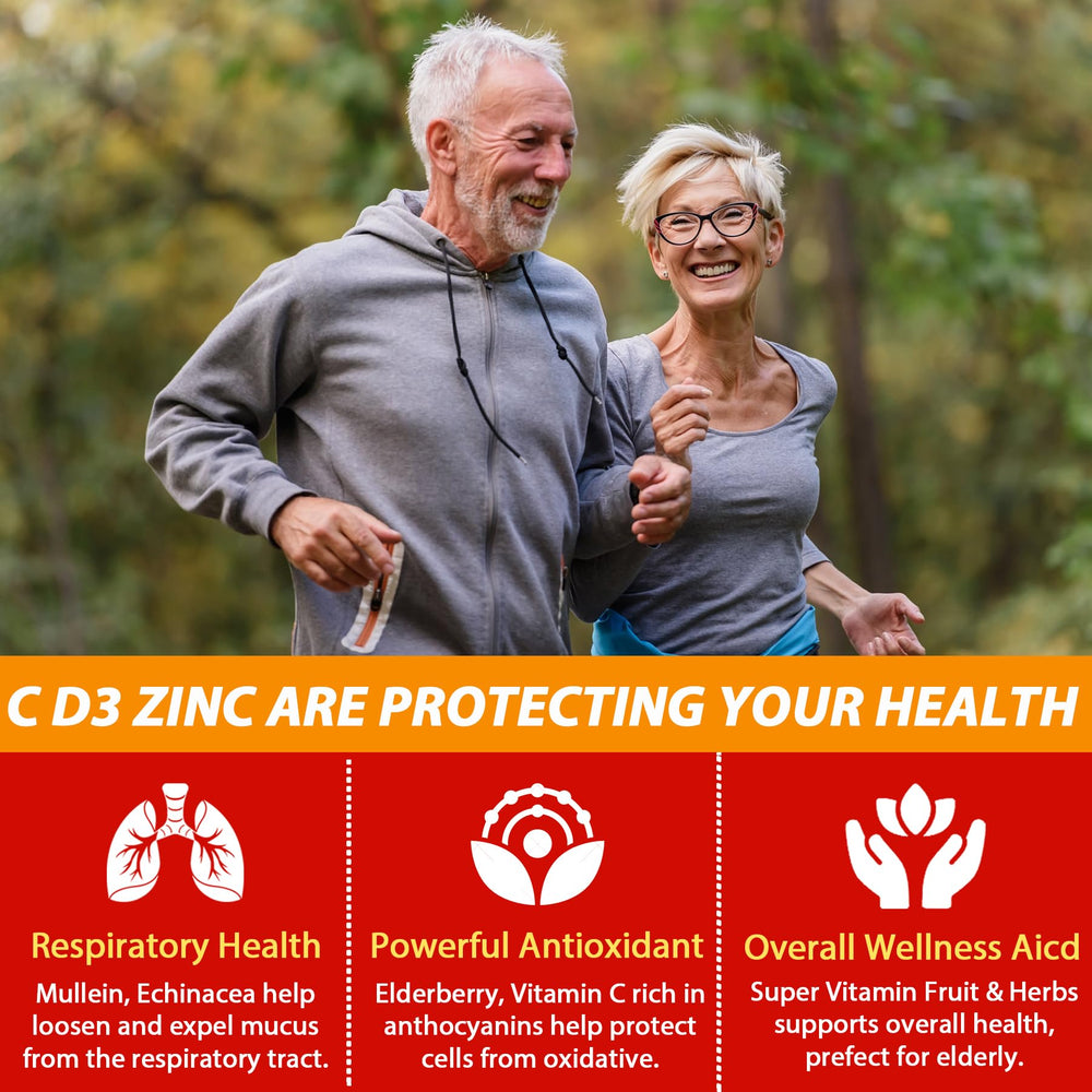 Close-up of Vitamin C (Acerola) D3 and Zinc gummies