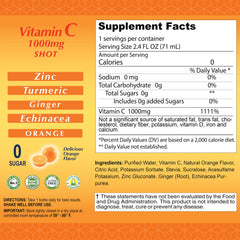 Serving size and dosage information for Vitamin C Shot