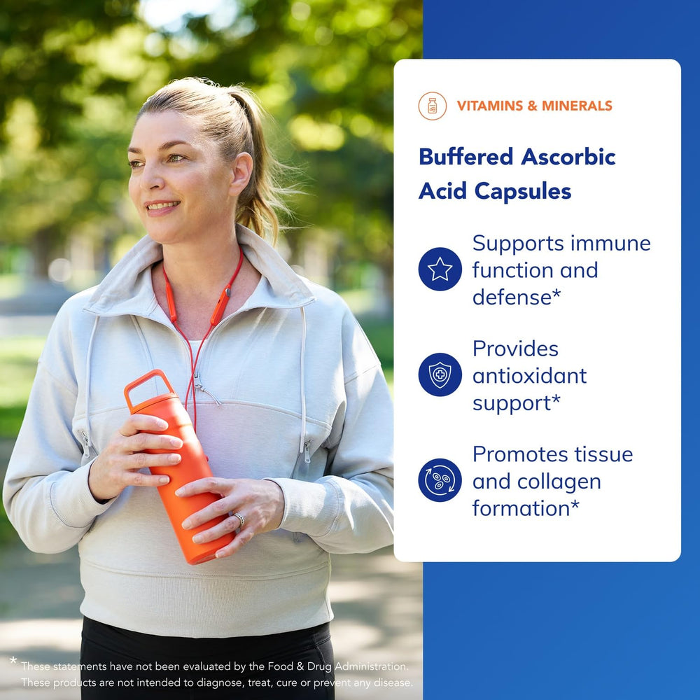 Vitamin C supplement bottle highlighting sensitive individuals formula