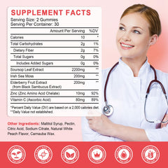 Vitamin C, zinc, elderberry and sea moss blend