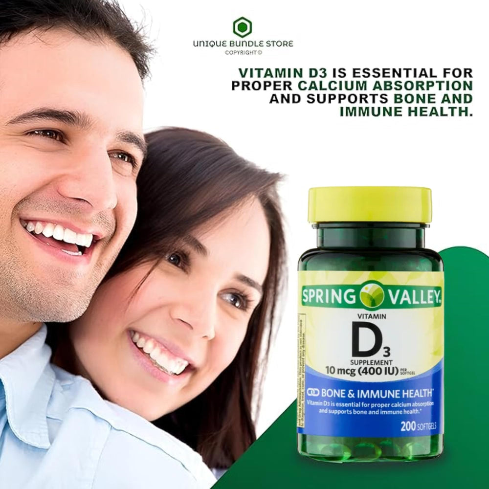 Close-up of small, easy-to-swallow Vitamin D3 softgels