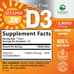 Raspberry-flavored Vitamin D3 chewable packaging