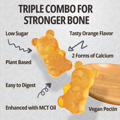 Front view of the 2-pack Vitamin D3K2 Calcium Gummies packaging