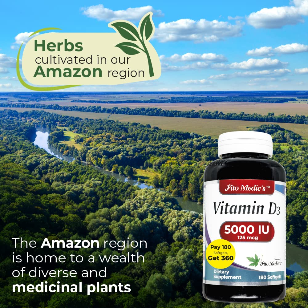 Label of Vitamin D3 5000 IU softgels