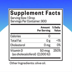 Close-up of Vitamin D3 Drops bottle