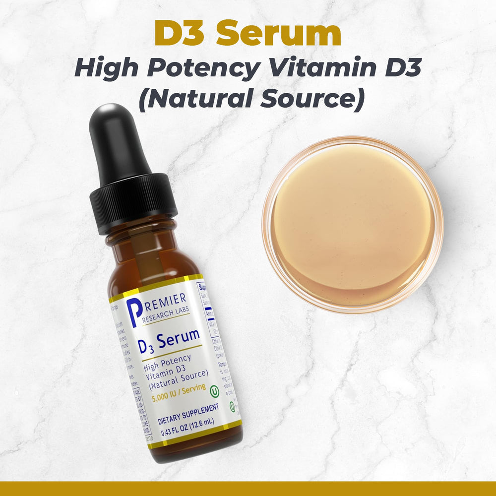 Dropper dispensing Vitamin D3 liquid drops