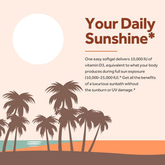 Graphic showing 10,000 IU Vitamin D3 MK-7 (K2)