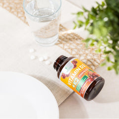 Concept image of immune and heart health support with Vitamin D3 K2