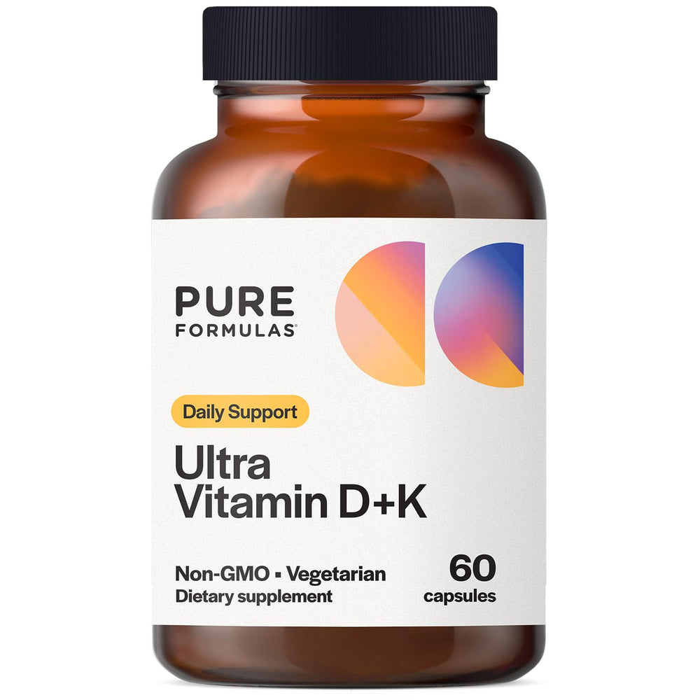 Vitamin D3 K2 5000 IU container - 60 vegetarian capsules