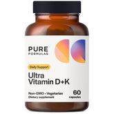 Vitamin D3 K2 5000 IU container - 60 vegetarian capsules