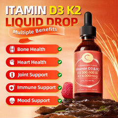 Graphic illustrating bone, immune, and heart health benefits