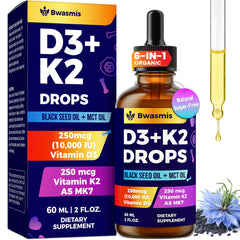 Bottle of Vitamin D3 K2 Drops 2 oz