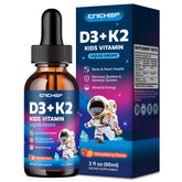 Front view of 2 oz bottle of Vitamin D3 K2 Drops for Kids