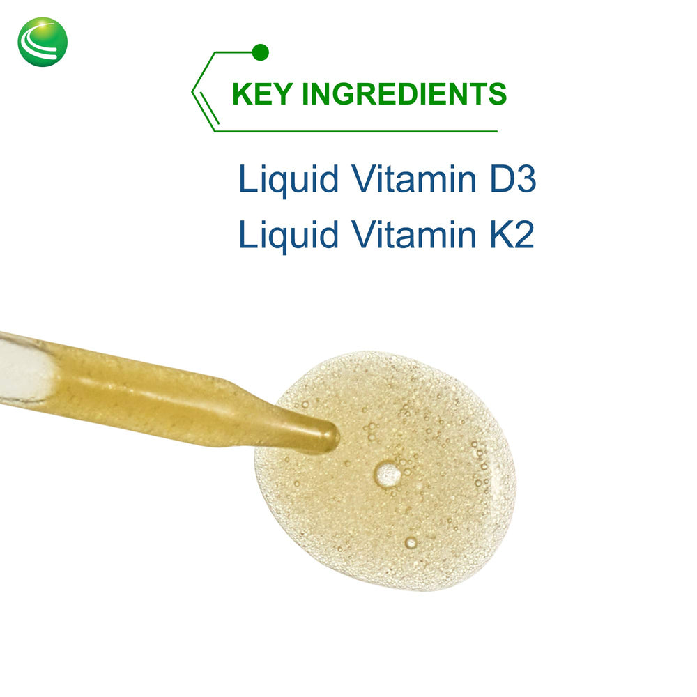 Sublingual D3/K2 oil dropper for adults and kids