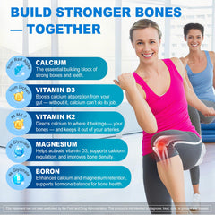 Vitamin D3 and K2 for calcium delivery