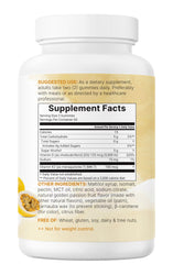 Bottle and glass of water next to Vitamin D3 + K2 Gummies