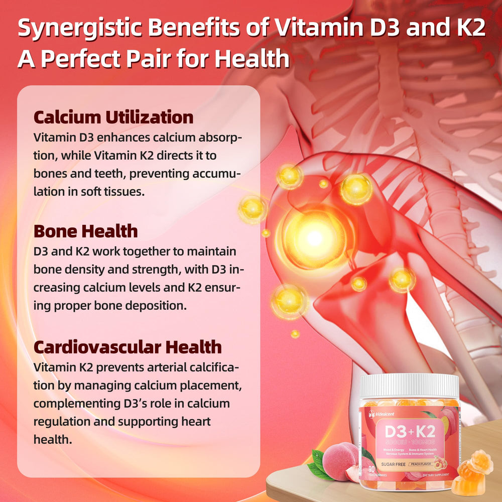 Close-up of Vitamin D3 K2 gummy texture