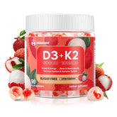 Lychee-flavored Vitamin D3 K2 gummies bottle (90 count)