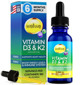 Bottle of Vitamin D3 K2 Liquid Drops with dropper