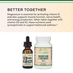 Ingredients and supplement facts panel for D3 K2 drops