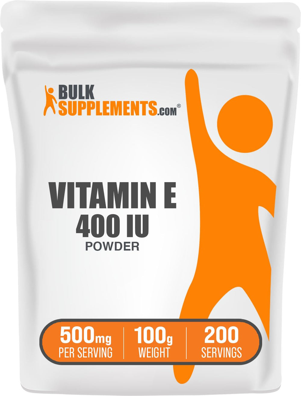 Vitamin E 400 IU powder in a container, D-alpha tocopherol, 100 g pack