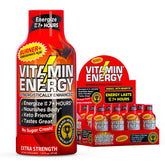 Vitamin Energy Burner+ Extra Strength Shot packaging for Pomegranate Acai 12-pack