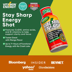 Vitamin Energy shot with zero sugar appeals to keto-friendly lifestyles.
