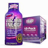 Vitamin Energy Focus+ Berry bottle for quick focus during a busy workday