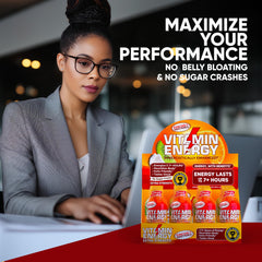 Vitamin Energy Focus+ cap close-up conveys portable energy for workouts or travel.
