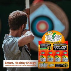 Vitamin Energy mango flavor splash communicates tropical aroma.