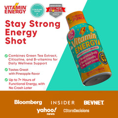 Label showcasing 260 mg natural plant-based caffeine