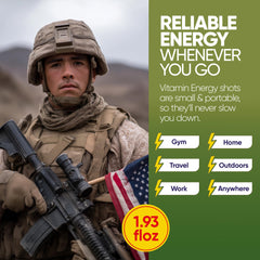 12-pack bundle of Army Orange Vitamin Energy shots