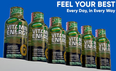 On-the-go energy shot with immune support branding