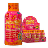 Front view of Vitamin Energy Immune+ Strawberry Twist 8-Pack bottles, 1.93 fl oz each