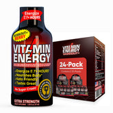 Vitamin Energy Workout+ Berry bottle-cap provides a quick energy boost for on-the-go workouts.
