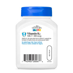 Vegan-friendly and gluten-free Vitamin K2 MK-7 capsules