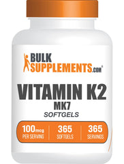 BulkSupplements Vitamin K2 MK7 softgels bottle with label