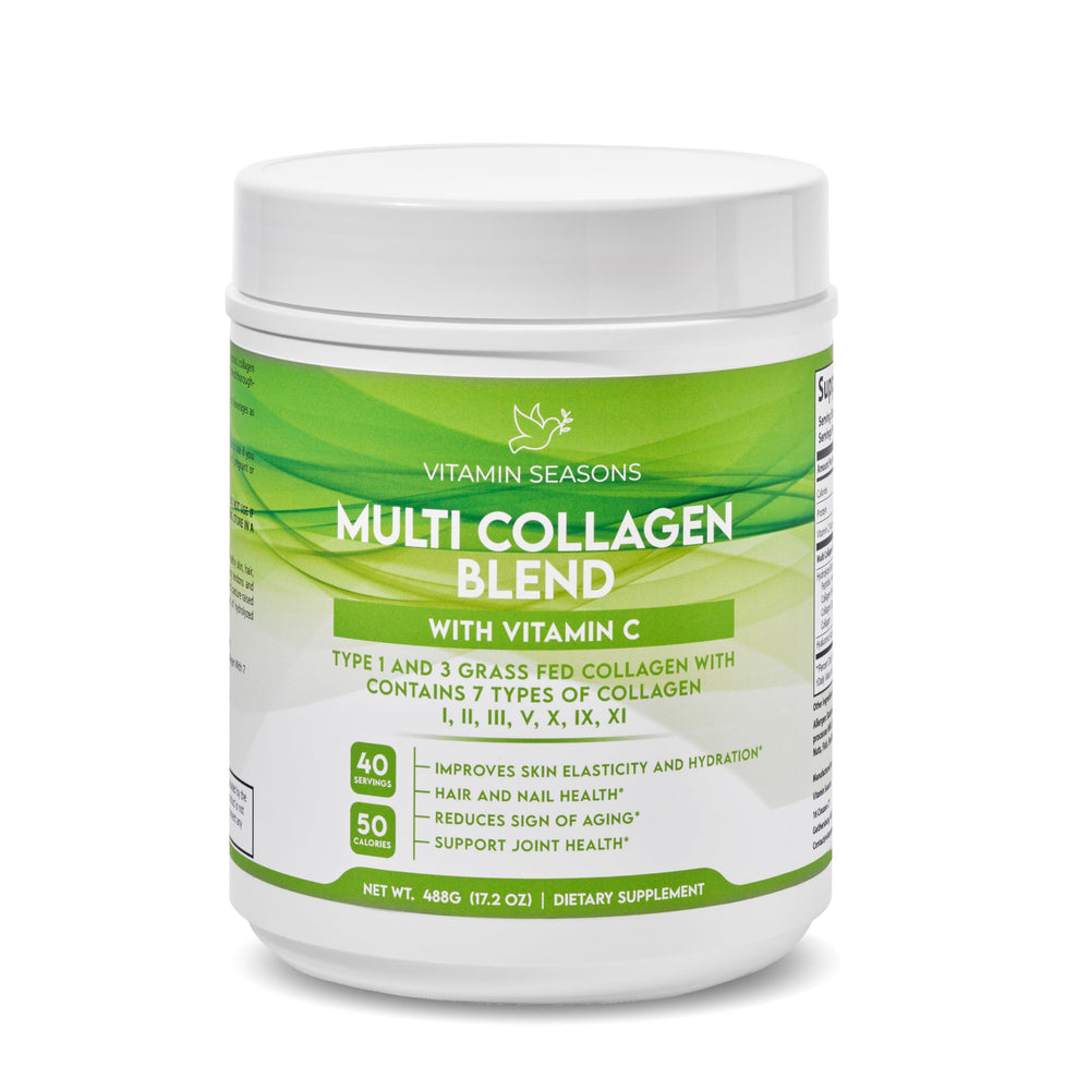 VITAMIN SEASONS Multi Collagen Blend 488g jar – front view