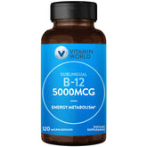 Vitamin World B-12 5000 mcg Sublingual microlozenges bottle label