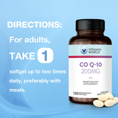 Gluten-free badge on Vitamin World CoQ10 packaging