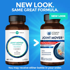 Label highlights Glucosamine, Chondroitin, MSM and Vitamin D3 ingredients